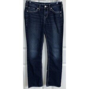 Silver Jeans Co Suki High Slim Boot Womens 29x31.5 Blue Denim Stretch Bootcut